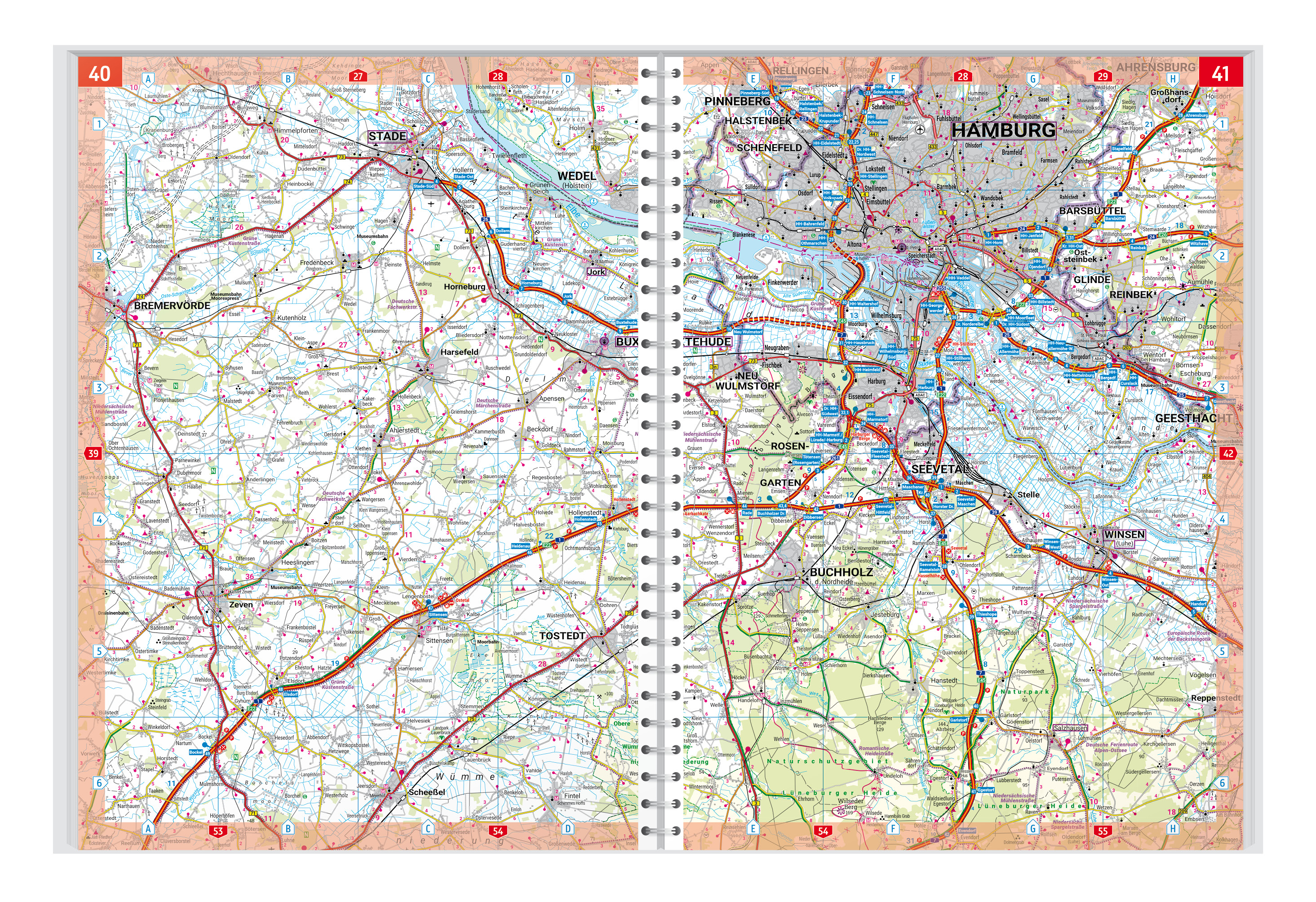 Beispielinhalt (Bild) Deutschland, Autoatlas 1:200.000, 2026/2027, freytag & berndt