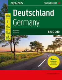 Vorderes Coverbild Deutschland, Autoatlas 1:200.000, 2026/2027, freytag & berndt