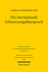 Vorderes Coverbild Der internationale Schmerzensgeldanspruch