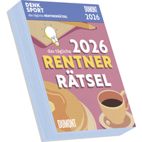 Vorderes Coverbild Rentnerrätsel 2026 - Tagesabreißkalender - 11,8x15,9 - Rentnerkalender - Rentnerrätsel - Rätselkalender