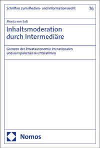 Vorderes Coverbild Inhaltsmoderation durch Intermediäre