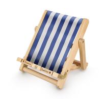 Vorderes Coverbild Bookchair (Medium) - Blau-Weiß - Buchständer aus Holz - Leseständer - Für Bücher, E-Reader und Tablets - Lesehilfe - Tablethalter - freihändig Lesen - Geschenk für Leser & Buchliebhaber