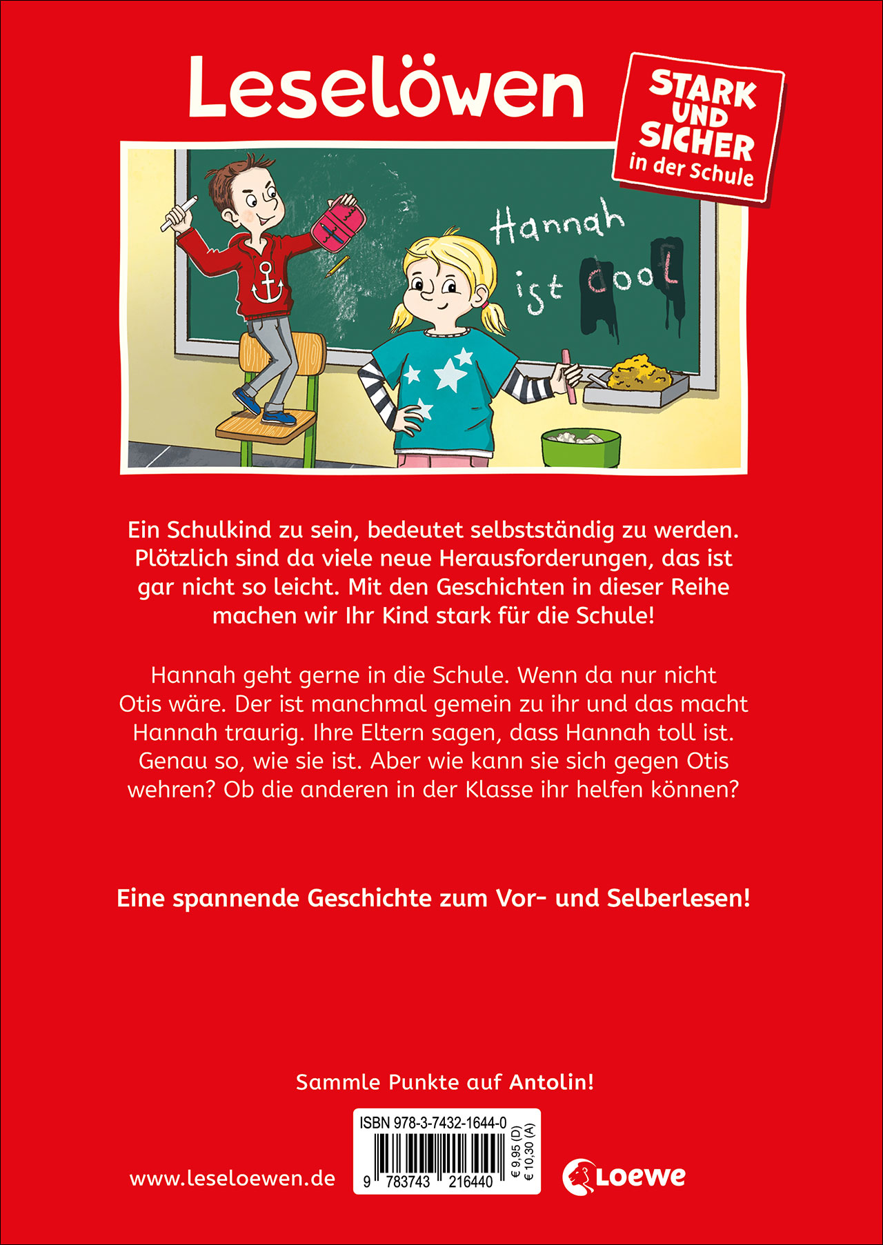 Rückseitencover Leselöwen - stark und sicher in der Schule - Ich lasse mich nicht ärgern!