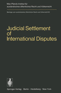 Vorderes Coverbild Judicial Settlement of International Disputes