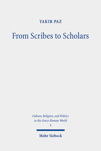 Vorderes Coverbild From Scribes to Scholars