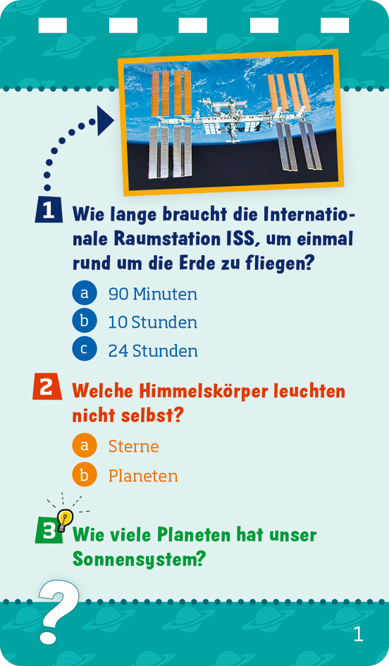 Beispielinhalt (Bild) WAS IST WAS Quiz Weltall