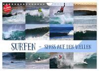 Vorderes Coverbild Surfen - Spaß auf den Wellen (Wandkalender 2025 DIN A4 quer), CALVENDO Monatskalender
