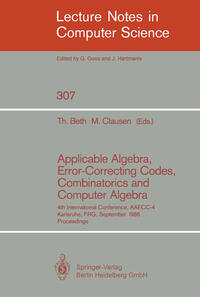 Vorderes Coverbild Applicable Algebra, Error-Correcting Codes, Combinatorics and Computer Algebra