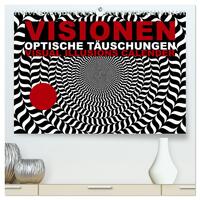 Vorderes Coverbild VISIONEN - optische Täuschungen (hochwertiger Premium Wandkalender 2025 DIN A2 quer), Kunstdruck in Hochglanz