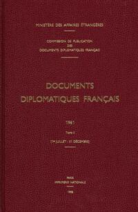 Vorderes Coverbild Documents diplomatiques français