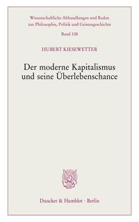 Vorderes Coverbild Der moderne Kapitalismus und seine Überlebenschance.