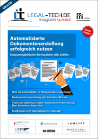 Vorderes Coverbild Legal Tech-Magazin Spezial: Automatisierte Dokumentenerstellung erfolgreich nutzen