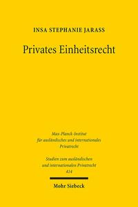 Vorderes Coverbild Privates Einheitsrecht