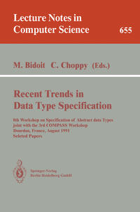 Vorderes Coverbild Recent Trends in Data Type Specification
