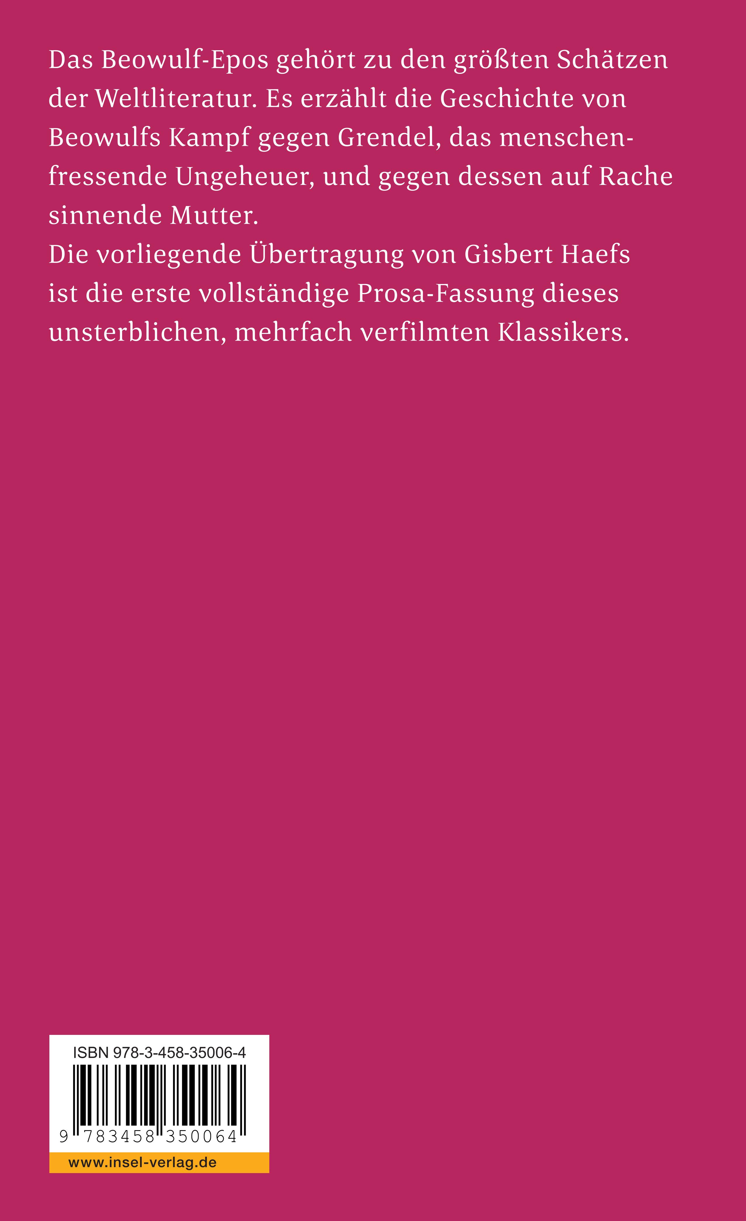 Rückseitencover Beowulf