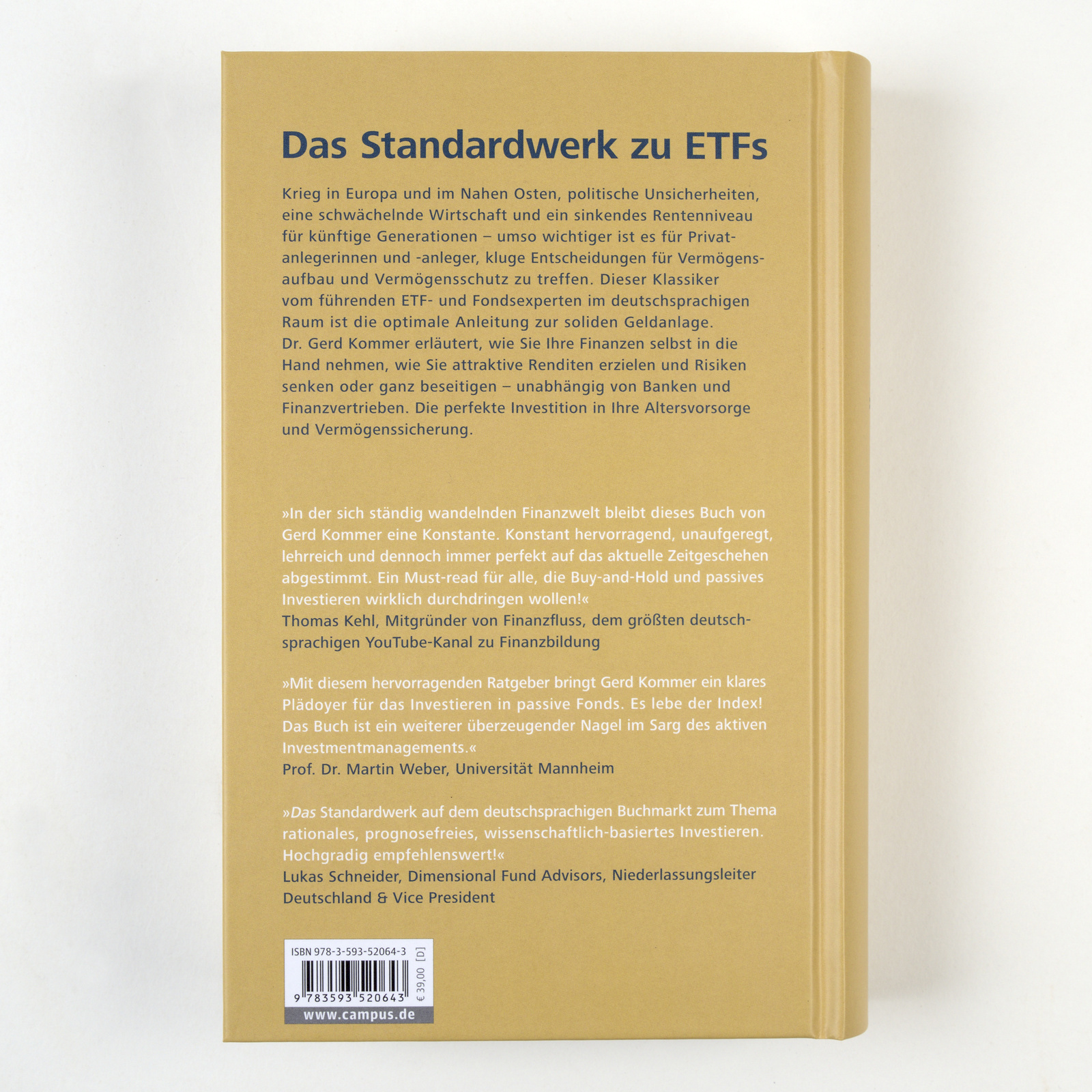 Rückseitencover Souverän investieren mit Indexfonds und ETFs