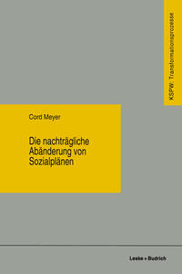 Vorderes Coverbild Die nachträgliche Abänderung von Sozialplänen