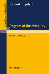 Vorderes Coverbild Degrees of Unsolvability