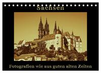 Vorderes Coverbild Sachsen (Tischkalender 2025 DIN A5 quer), CALVENDO Monatskalender