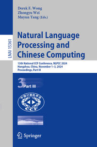 Vorderes Coverbild Natural Language Processing and Chinese Computing