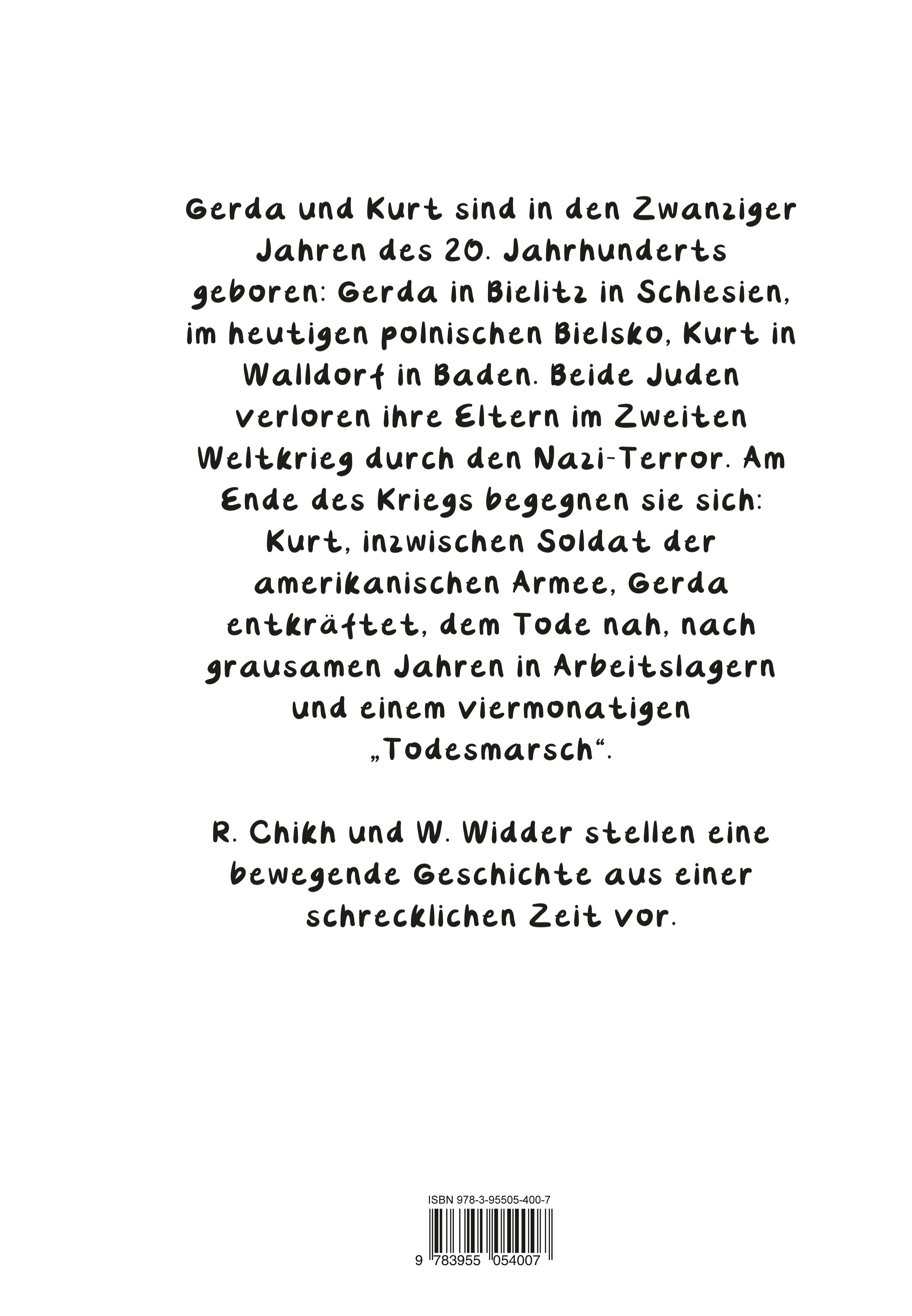 Rückseitencover Gerda und Kurt