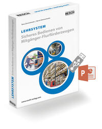 Vorderes Coverbild Lehrsystem "Sicheres Bedienen von Mitgänger-Flurförderzeugen"