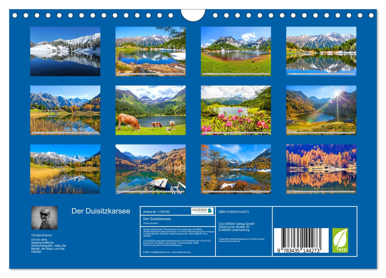 Beispielinhalt (Bild) Der Duisitzkarsee (Wandkalender 2025 DIN A4 quer), CALVENDO Monatskalender