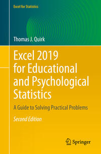Vorderes Coverbild Excel 2019 for Educational and Psychological Statistics