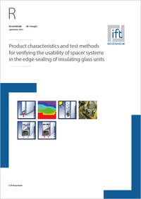 Vorderes Coverbild ift Guideline VE-17engl/2 Product characteristics and test methods for verifying the usability of spacer systems in the edge-sealing of insulating glass units