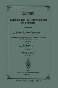 Vorderes Coverbild Jahrbuch der Preußischen Forst- und Jagdgesetzgebung und Verwaltung