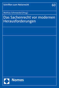 Vorderes Coverbild Das Sachenrecht vor modernen Herausforderungen