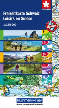 Vorderes Coverbild Kümmerly+Frey Wanderkarte Freizeitkarte Schweiz 1:275.000