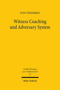 Vorderes Coverbild Witness Coaching und Adversary System
