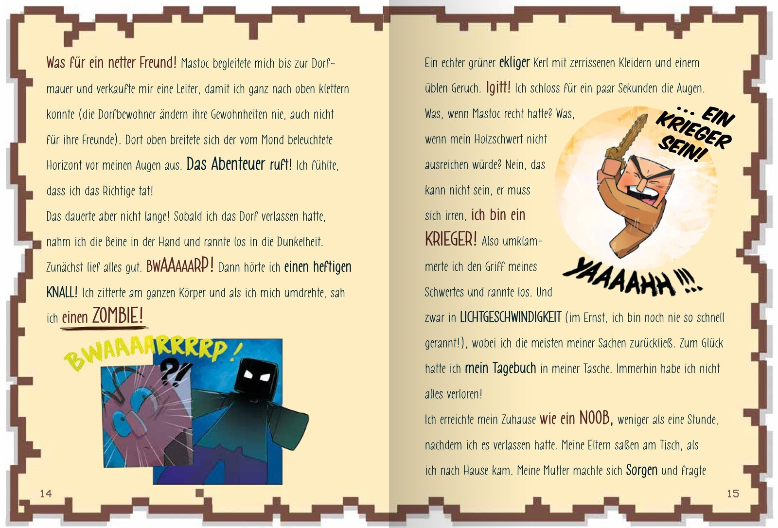 Beispielinhalt (Bild) Tagebuch eines kleinen Noobs– Bd. 1 – Ein neuer Krieger