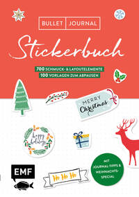 Vorderes Coverbild Bullet Journal – Stickerbuch Merry Christmas: 700 weihnachtliche Schmuckelemente