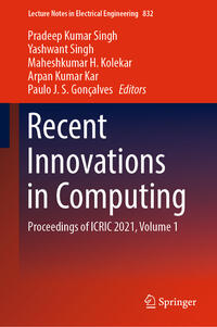 Vorderes Coverbild Recent Innovations in Computing