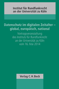 Vorderes Coverbild Datenschutz im digitalen Zeitalter - global, europäisch, national