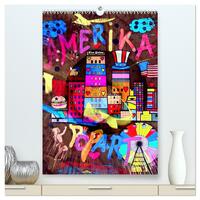 Vorderes Coverbild Amerika Popart von Nico Bielow (hochwertiger Premium Wandkalender 2025 DIN A2 hoch), Kunstdruck in Hochglanz
