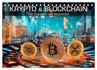 Vorderes Coverbild Krypto und Blockchain (Tischkalender 2025 DIN A5 quer), CALVENDO Monatskalender