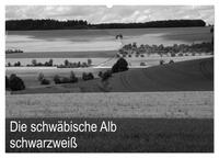 Vorderes Coverbild Schwäbische Alb schwarzweiß (Wandkalender 2025 DIN A2 quer), CALVENDO Monatskalender