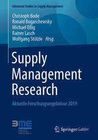 Vorderes Coverbild Supply Management Research