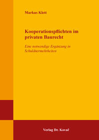 Vorderes Coverbild Kooperationspflichten im privaten Baurecht