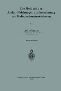 Vorderes Coverbild Die Methode der Alpha-Gleichungen zur Berechnung von Rahmenkonstruktionen