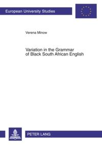 Vorderes Coverbild Variation in the Grammar of Black South African English