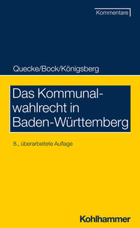 Vorderes Coverbild Das Kommunalwahlrecht in Baden-Württemberg