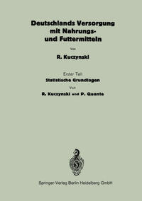 Vorderes Coverbild Deutschlands Versorgung mit Nahrungs- und Futtermitteln
