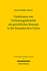 Vorderes Coverbild Funktionen von Verfassungsidentität als gerichtliches Konzept in der Europäischen Union