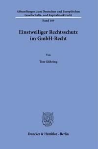 Vorderes Coverbild Einstweiliger Rechtsschutz im GmbH-Recht.
