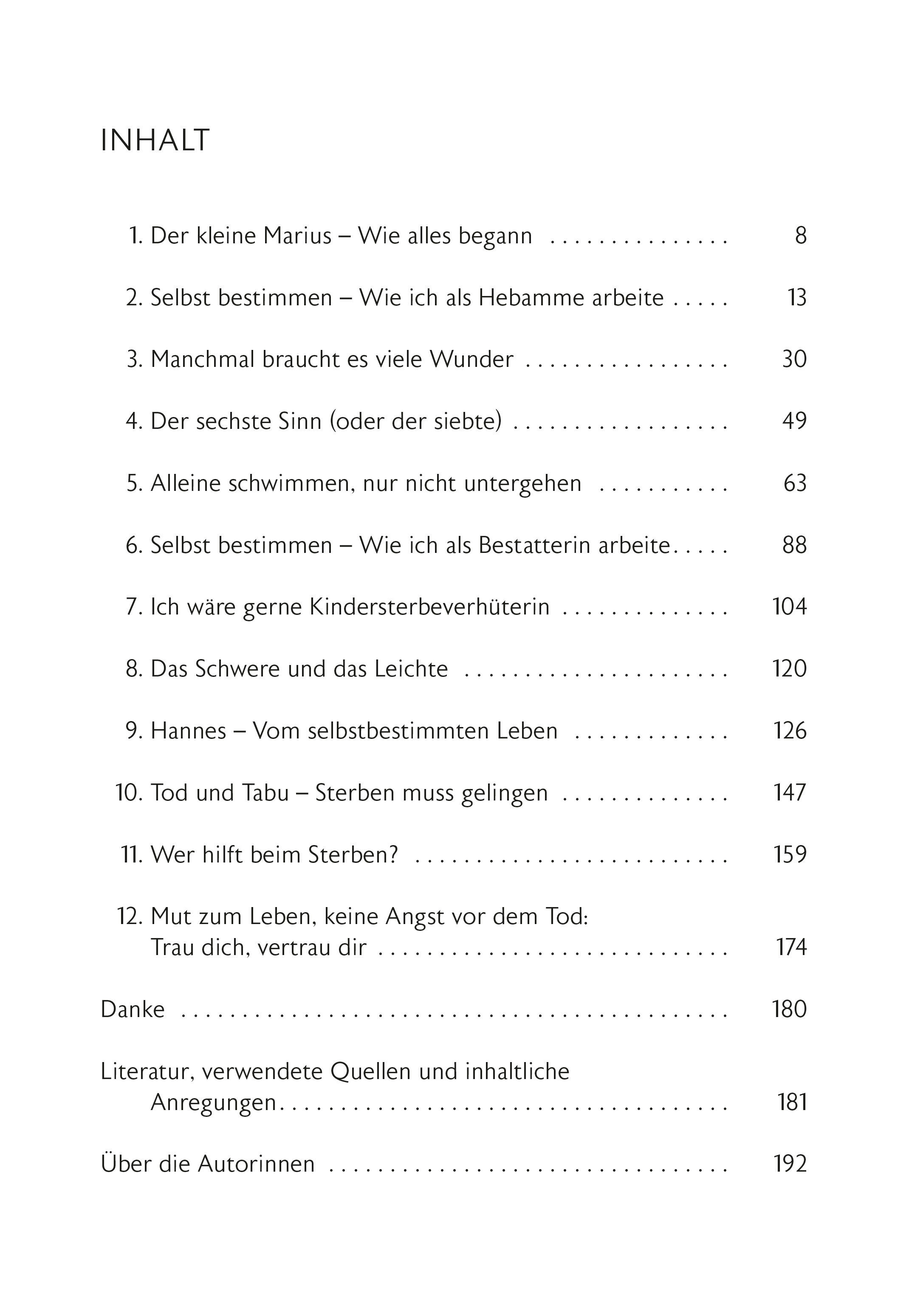 Beispielinhalt (Bild) Vom ersten bis zum letzten Atemzug