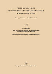 Vorderes Coverbild Der Spannungszustand von Gattersägeblättern